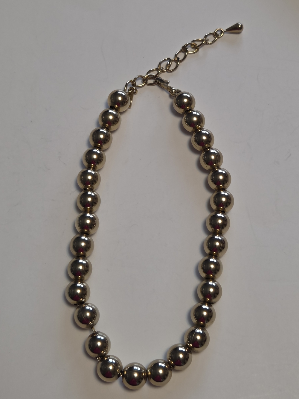 Vtg Monet 16" Polished Gold-Tone Ball Choker Necklace